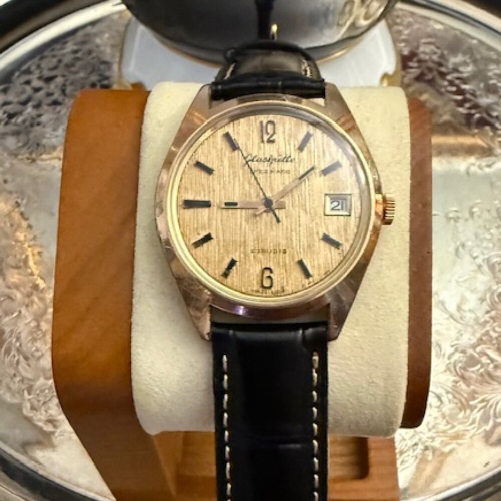 Glashütte Spezimatic Automatic Watch - 26 Rubis Birch Dial-Vintage,35 mm Germany